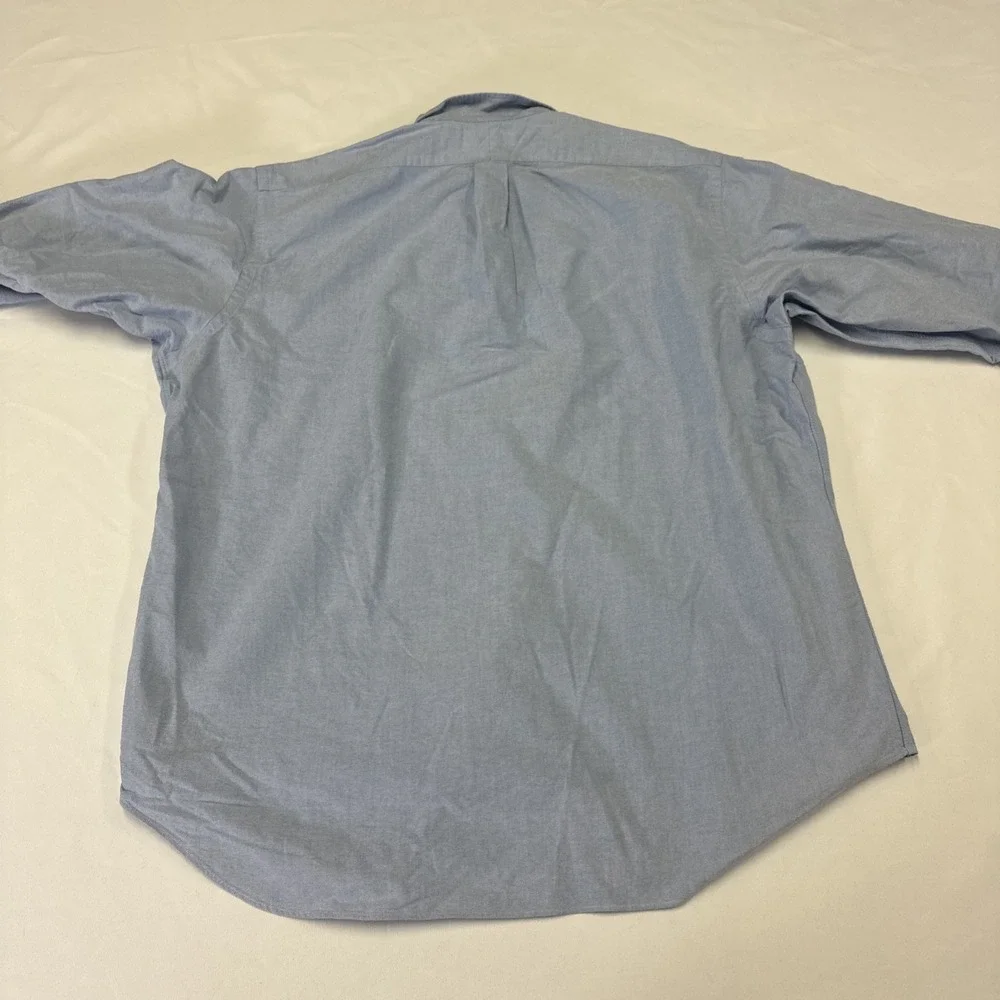 Ralph Lauren Polo Men's Flesh Pony Blue Dress‎ Shirt 18 34/35